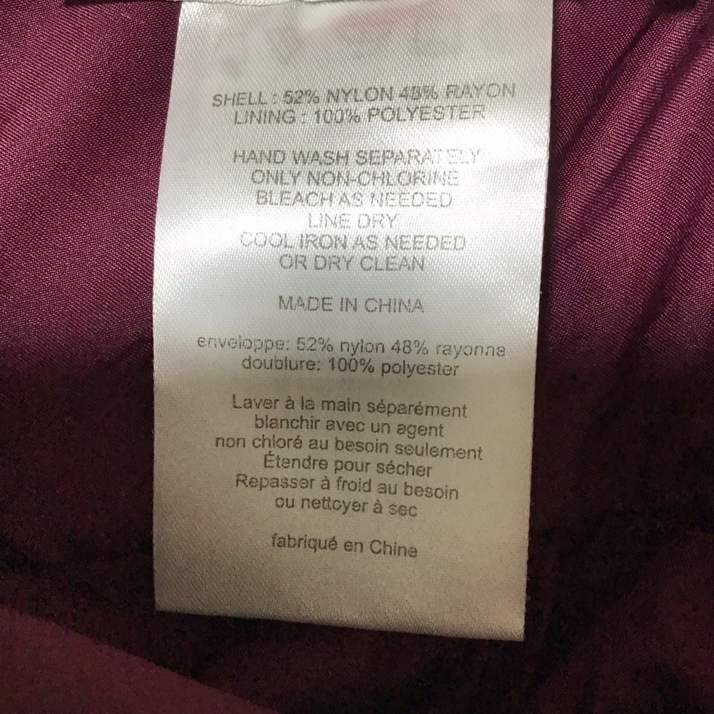 David's Bridal Lace Mini Dress - Deep Burgundy - Picture 7 of 13